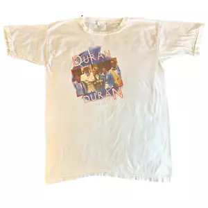 Camiseta blanca vintage años 80 DURAN DURAN puntada única L - Imagen 1 de 6