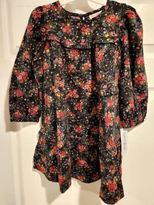 Cat and Jack Girls Long Sleeve 4Tiered Woven Dress Spring  - Floral XS (4/5) NWT - Picture 1 of 10