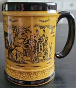  Taza/piedra de cerveza Lord Nelson Pottery Inglaterra victoriana caballo y carro vintage  - Imagen 1 de 5