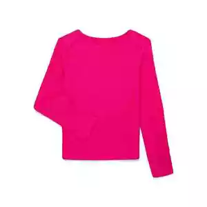 Wonder Nation Girls size Xl 14-16 Long-Sleeve Pucker Knit Top Tropical Blossom - Picture 1 of 3