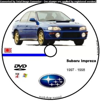 SUBARU IMPREZA 1997 1998 MANUALE OFFICINA WORKSHOP MANUAL SERVICE CD DVD - Immagine 1 di 3