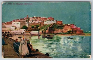 Ilustración Postal Puerto de Tánger Marruecos Recto de Gibralter - Imagen 1 de 2