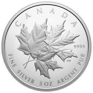 2025 Canada $50 Triple Maple Leaf - 5 Ounce Pure Silver Coin - Picture 1 of 5