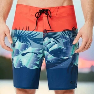 OAKLEY Wake Surfing Summer Color Block Board Shorts 48264 Mens 36 New Fast Ship - Picture 1 of 12