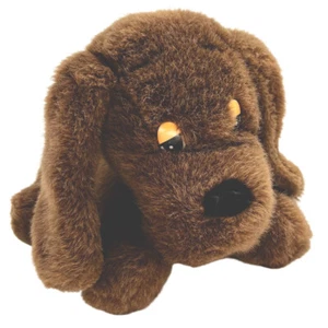 Hound Dog Sleepy Eyes Stuffed Animal Walmart Plush  Brown Droopy Ears Puppy Vtg - Picture 1 of 8