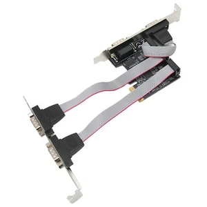 PCIE Expansion Card PCI Express X1 To Interface 4 RS232 Serial Ports Wide Ap New - Picture 1 of 22