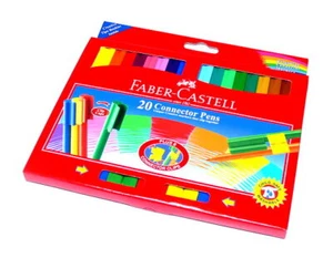 Faber Castell 11200A Colour Markers Connector Pens Wallet 20 PB491 - Picture 1 of 2