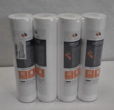 4 Pack Aquaboon Sediment Water Filter Whole House Big Blue 5 Micron 10"x2.5" - Image 1 of 4