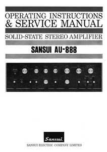 High res scans of rare Sansui AU-888 amplifier owner's/service manual+schematics - Afbeelding 1 van 2