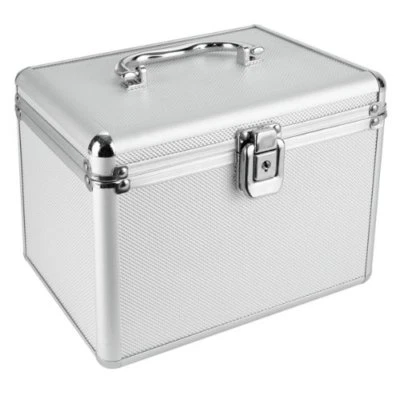 Mediarange Silver Aluminium Look 120 CD DVD DJ storage Flight case sleeves BOX79 - Image 1 of 3