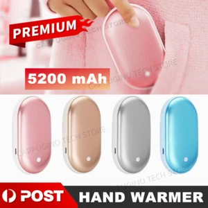 Portable Mini Hand Warmer USB Rechargeable 2 In1 Pocket Power Bank Winter Heater - Picture 1 of 16