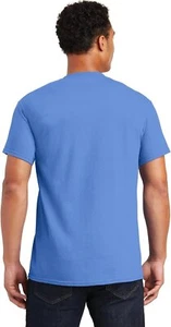 Gildan mens Ultra Cotton Adult Pack fashion t shirts, Carolinablue/Red, Large US - Picture 1 of 1