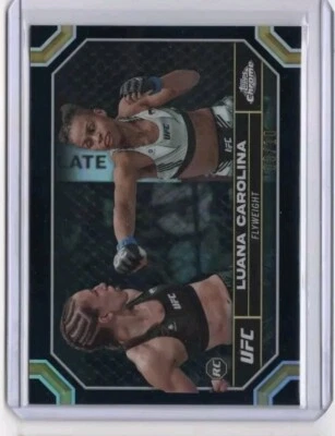 2024 Topps Chrome UFC Luana Carolina RC Rookie Card Black Refractor /10 MMA - Image 1 of 2
