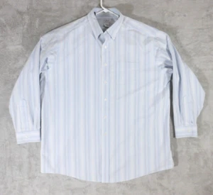 Camisa LL Bean para hombre 17,5-33 resistente a las arrugas con botones manga larga azul a rayas - Imagen 1 de 14