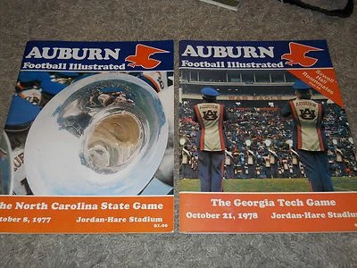 Lote del Programa de Fútbol Americano 1977 y 1978 Auburn Tigers - Banda de Marcha - vs NC St & GT Foto 1 de 4