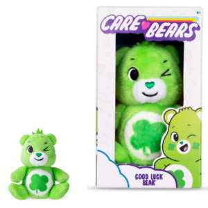 Care Bears Good Luck Bear Green Clover Micro Mini 3 Inch Miniature Plush Box