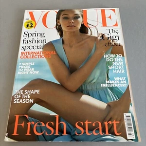 British Vogue Magazine March 2017 Gigi Hadid UK Fashion - Imagen 1 de 6