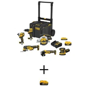 DEWALT Cordless 6-Tool Combo Kit 20V MAX w/ ToughSystem Case + Extra 5Ah Battery - Picture 1 of 4