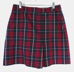 Red Plaid School Uniform Size 13 Skorts Skirt with Built in Shorts by Parker - Picture 1 of 14