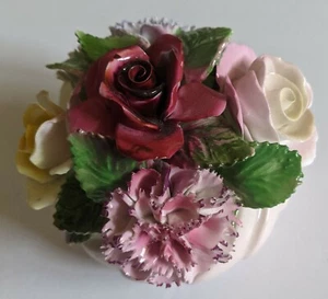 China Flowers Beautiful 4" Bone Bouquet Arrangement Floral England Bowl - Picture 1 of 6