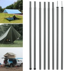 Adjustable Universal Tent Poles Telescoping Tarp Poles Bars Iron Awning Support - Picture 1 of 12