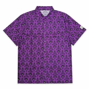 DISNEY D23 MUPPETS HAUNTED MANSION WALLPAPER Adults Camp Shirt - Size XL - Picture 1 of 3