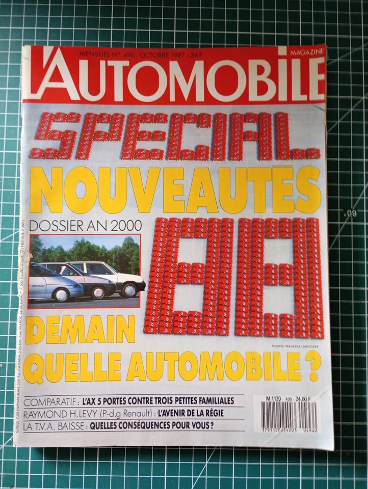 AJ068 L'AUTOMOBILE 1987 N°496 nouveautés 1988 - dossier an 2000 - Photo 1/1