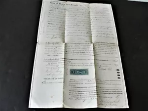 1869 handschriftliches Ausfüllen "Garantieurkunde" Ohio signiertes Rechtsdokument mit Namen. - Bild 1 von 12