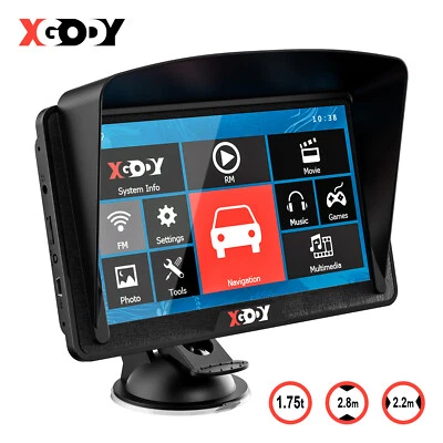XGODY 886 7 Zoll EU Navigationsgerät Auto PKW LKW Wohnmobil PLZ Ziel Eingabe POI - Bild 1 von 4