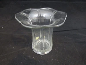 Florero con candelabro de vidrio vintage - Imagen 1 de 4