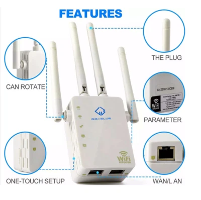 GigaBlue Ultra Repeater 1200Mbps 2.4 & 5 GHz AC1200 WLAN Repeater Super-Boost - Bild 1 von 4