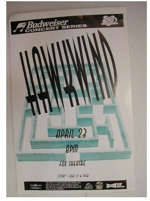 Hawkwind Handbill Poster Fox Theatre - Image 1 of 1