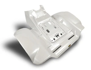 NEW HONDA TRX 250R 86 - 89 WHITE CARBON FIBER PLASTIC REAR FENDER TRX250R - Picture 1 of 1