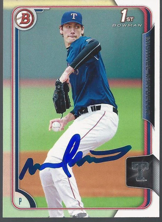 Texas Rangers MICHAEL MATUELLA Signed 2015 Bowman Card - Image 1 of 1