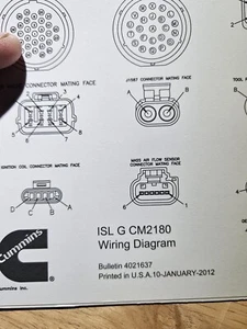 CUMMINS ISL G CM2180 WIRING DIAGRAM Bulletin 4021637 FREE SHIPPING - Picture 1 of 3