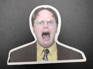 Screaming Dwight Schrute The Office Vinyl Decal Sticker for Tumblers Laptops - Picture 1 of 2