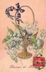 Embossed Waffle Postcard Souvenir from May ca1908 - Picture 1 of 2