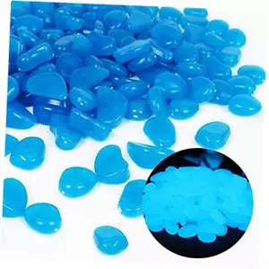 Fish Tank Rocks Glow/Glow in The Dark Pebbles for Garden/Fish 100 Blue - Picture 1 of 8