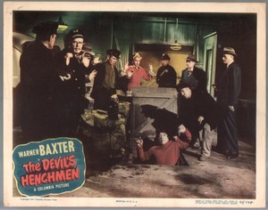 Devil's Henchmen Lobby Card 1949-Warner Baxter-Mary Beth Hughes-Mazurki