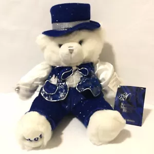 2001 Keepsake Polar Bear Limited Edition NWT VTG White Navy Blue Velvet suit hat - Picture 1 of 5