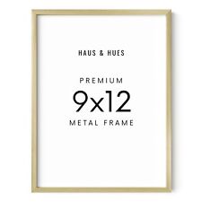 9x12 Gold Metal Picture Frames - Features Premium Aluminum, Vertical & Horizo...