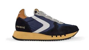 Shoes Valsport Magic Run Run 30 Trainers Man Leather Tissue Blue - Picture 1 of 2