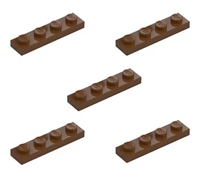 5 neue LEGO rötlich braun 1x4 Platten 3710 Flachpanel Stadtgebäude Schöpferplatte - Bild 1 von 6