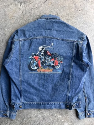 Chaqueta vaquera vintage Trinity Products Indian Motorcycle talla XL Foto 1 de 4