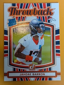 2025 DONRUSS Throwback Rated Rookie Insert Jahdae Barron Denver Broncos RC - Picture 1 of 3