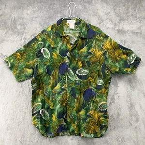 Vintage GiACOMO ARGENTO Hawaii Shirt Mens Large Multicolor 100% Linen READ - Picture 1 of 16