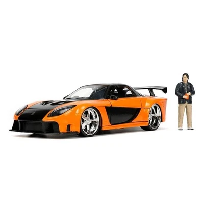 JADATOYS 1:24 F&F HAN'S MAZDA RX-7 Veilside w/HAN Fast and Furious Mini Car - Image 1 of 4