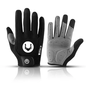 Atmungsaktive Anti-Rutsch Vollfinger Fahrradhandschuhe, Stoßfest Gepolstert Komfort - Bild 1 von 30
