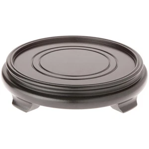 Plymor Black Round Wood Veneer Footed Display Base, 10.75"W x 10.75"D x 2.25"H - Picture 1 of 1