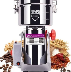 OKF 1000g Grain Mill, 304 Stainless Steel Spice Grinder, 2000W High-speed... - Picture 1 of 6